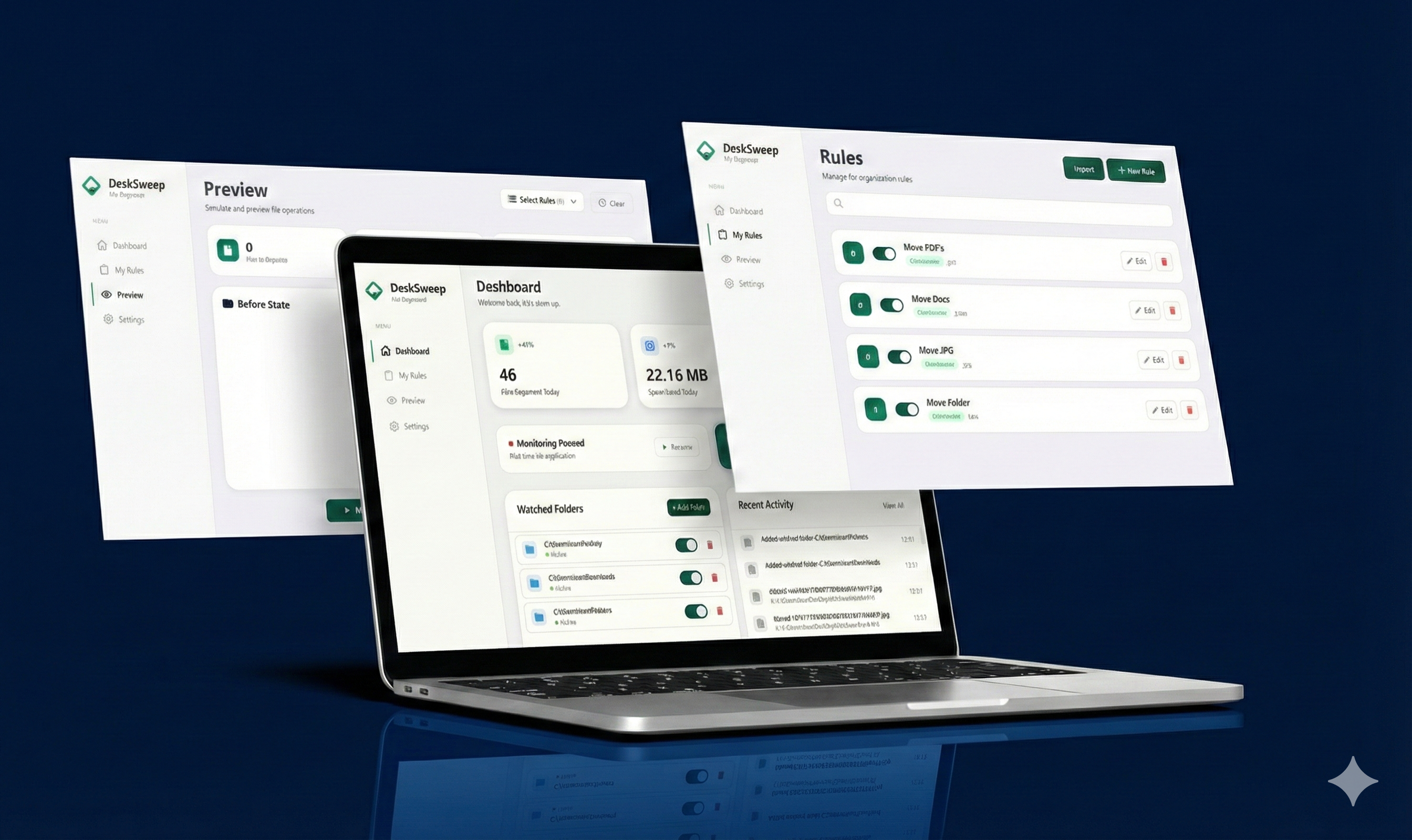 DeskSweep Software Interface
